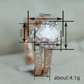 Classic Pear Teardrop Zircon Engagement Ring Set Fashion Women's Trendy Hand Jewelry view 5