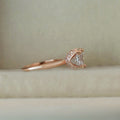 Classic Four Prong Simulated Zircon Ring Women's Fashion Hand Jewelry For view 4