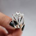 European American Creative Cross Zircon Ring Fashion Women's Engagement Finger Jewelry view 4