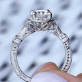 European American Pave Zircon Eight Hearts Eight Arrows Ring, Simple Fashion Womens Travel Souvenir Jewelry view 2