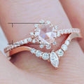 Creative Fashion Sunflower Zircon Women's Ring Copper Rose Gold Plated Couple Ring Jewelry view 5