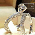 Fashion Rhinestone Couple Ring For Women, European American Style Jewelry Finger Ring view 5