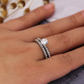 Fashion Rhinestone Couple Ring For Women, European American Style Jewelry Finger Ring view 4