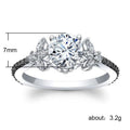 European American Hollow Creative Zircon Copper Ring For Women Fashion Finger Jewelry view 5