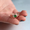 New European Fashion Women's Engagement Ring With Simulated Square Cubic Zirconia view 2