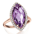 European Style Mysterious Purple Marquise Zircon Ring Fashion Engagement Proposal Jewelry view 6