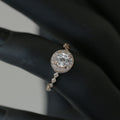 Creative Rose Gold Zircon Inlaid Ring European American Fashion Women's Jewelry Accessory view 3
