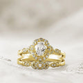 Elegant Round Ring Set With Micro Pave Cubic Zirconia Fashion Women's Hand Jewelry view 1