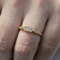 Elegant Round Ring Set With Micro Pave Cubic Zirconia Fashion Women's Hand Jewelry view 3