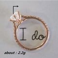 Simple Korean Style Six Prong Rose Gold Zircon Ring For Women Classic Jewelry Accessory view 5