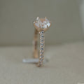 Simple Korean Style Six Prong Rose Gold Zircon Ring For Women Classic Jewelry Accessory view 4