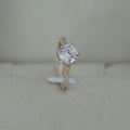 Simple Korean Style Six Prong Rose Gold Zircon Ring For Women Classic Jewelry Accessory view 2