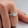 Platinum Plated Zircon Women's Ring Sparkling Star Wedding Diamond Ring Bridal Jewelry view 5