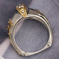 Creative Gold Fish Mouth Shape Ring For Men Cross Border Fashion Finger Jewelry Accessory view 4