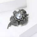 Alloy Rhinestone Flower Brooch For Women's Suits And Coats (0308) view 3