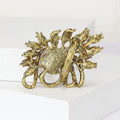 Alloy Crystal Glass Brooch For Fashion Women's Clothing Decoration view 2