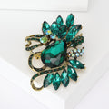 Alloy Crystal Glass Brooch For Fashion Women's Clothing Decoration view 4