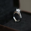Korean Style Two Tone Micro Pave Zircon Couple Ring Set For Men And Women Fashion Bands view 4