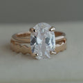 Oval Zircon Stone Inlaid Ring Simple Fashion Women's Stack Ring For Anniversary Jewelry view 2