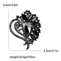 Alloy Crystal Glass Brooch Pin For Womens Clothing Decoration view 10