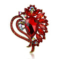 Alloy Crystal Glass Brooch Pin For Womens Clothing Decoration view 5