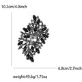 Alloy Rhinestone Large Glass Brooch Decorative Lapel Pin For Apparel view 7