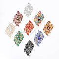 Alloy Rhinestone Large Glass Brooch Decorative Lapel Pin For Apparel view 1