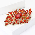 Alloy Rhinestone Large Glass Brooch Decorative Lapel Pin For Apparel view 3