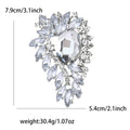Alloy Rhinestone Glass Brooch Pin for Suits and Dresses view 9
