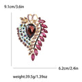 Large Alloy Rhinestone Glass Brooch Pin For Women's Garment Decoration view 9