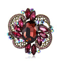 Alloy Glass Statement Brooch Pin For Dresses Coats And Formalwear view 5