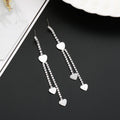 Korean Geometric Rhinestone Chain Long Tassel Drop Earrings For Women Elegant Sweet Dangle Earrings view 4
