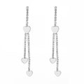 Korean Geometric Rhinestone Chain Long Tassel Drop Earrings For Women Elegant Sweet Dangle Earrings view 5