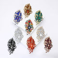 Alloy Full Rhinestone Large Glass Brooch Luxury Lapel Pin For Apparel view 2