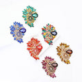 Alloy Full Rhinestone Large Glass Brooch Luxury Lapel Pin For Women view 1