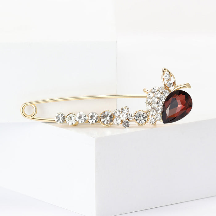 Alloy Crystal Rhinestone Brooch Pin For Premium Suit Accessories