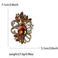 Alloy Rhinestone Glass Brooch Pin For Versatile Apparel Decoration view 5
