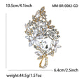Large Alloy Rhinestone Glass Brooch Pin for Women's Clothing view 4