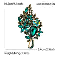 Large Alloy Rhinestone Glass Brooch Pin for Women's Clothing view 5
