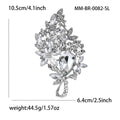 Large Alloy Rhinestone Glass Brooch Pin for Women's Clothing view 8