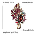 Large Alloy Rhinestone Glass Brooch Pin for Women's Clothing view 9
