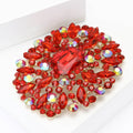 Alloy Rhinestone Large Glass Brooch Pin For Women's Garment Decoration view 3
