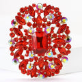 Alloy Rhinestone Large Glass Brooch Pin For Women's Garment Decoration view 2