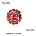 Large Alloy Rhinestone Glass Brooch Pin For Suits And Coats view 4