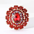 Large Alloy Rhinestone Glass Brooch Pin For Suits And Coats view 2