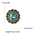 Large Alloy Rhinestone Glass Brooch Pin For Suits And Coats view 7