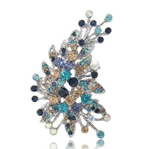 Glass Irregular Shape Brooch Pin For Suit Dress Decoration