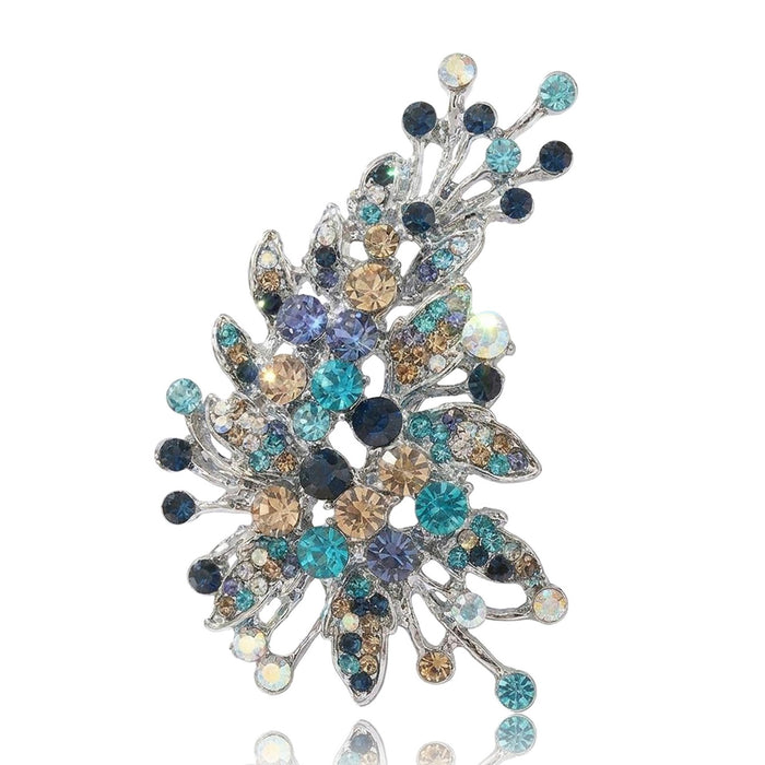 Glass Irregular Shape Brooch Pin For Suit Dress Decoration