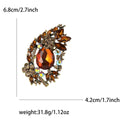 Alloy Rhinestone Glass Brooch Pin For Womens Clothing Decoration view 9