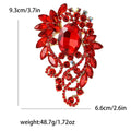 Alloy Full Rhinestone Large Glass Brooch Pin For Women's Apparel view 4